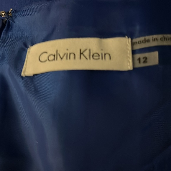 CALVIN KLEIN FULLY LINED DRESS SIZE 12 POLYESTER, RAYON, SPANDEX, DRY CLEAN ONLY - Picture 5 of 5